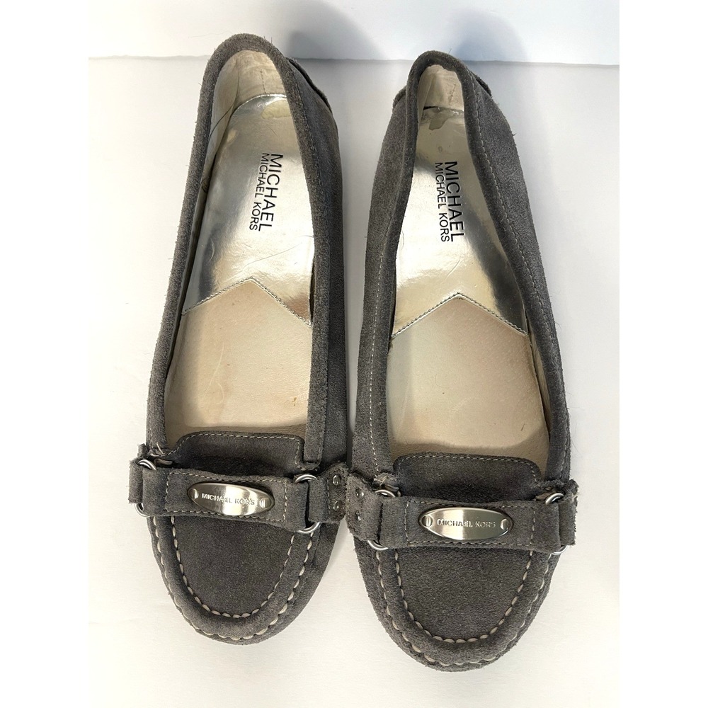 Womens Michael Kor's Driver‎ Slip on loafers Grey Suede 9M